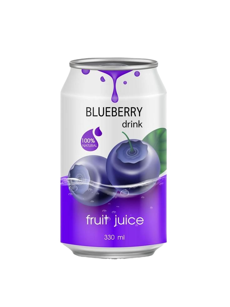 Blueberry Drink Can
